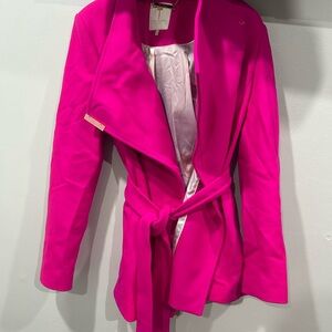 Ted Baker Vibrant Pink Wrap Coat